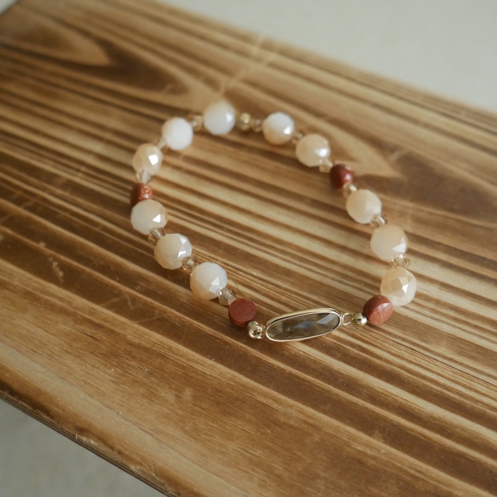 Natural bead earthy tone bracelet